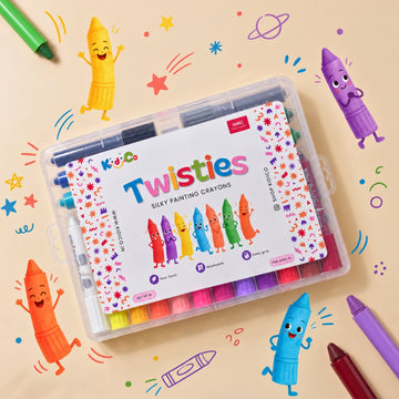 Twisties: Set of 18 Washable Crayons