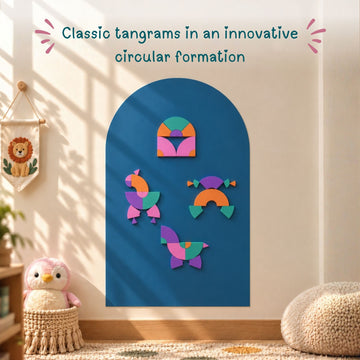 Magnagrams: Chunky Circle Tangrams Set