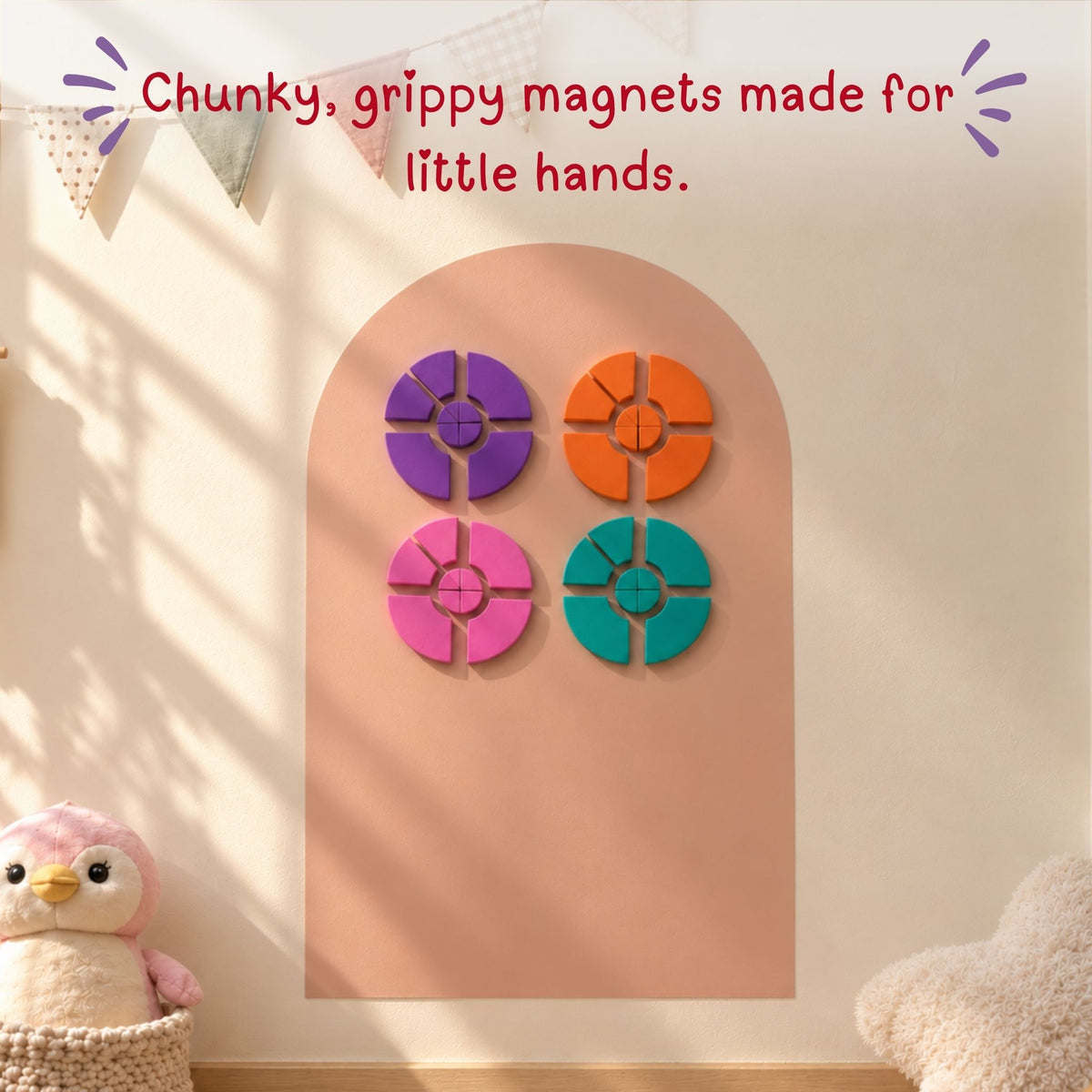 Magnagrams: Chunky Circle Tangrams Set