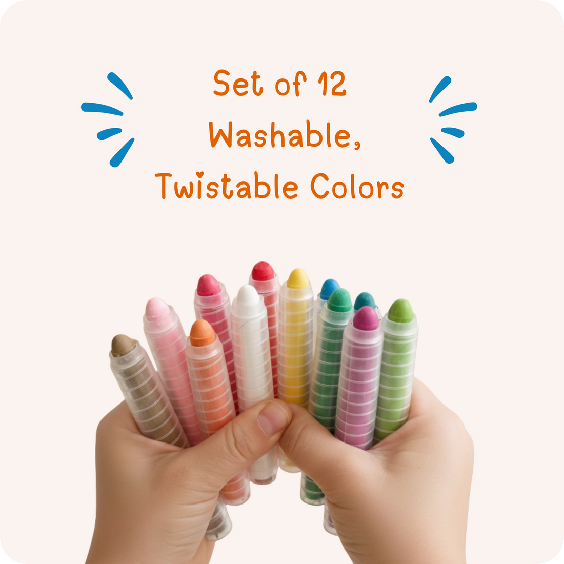 KidiCo Twisties: Set of 12 Washable Crayons