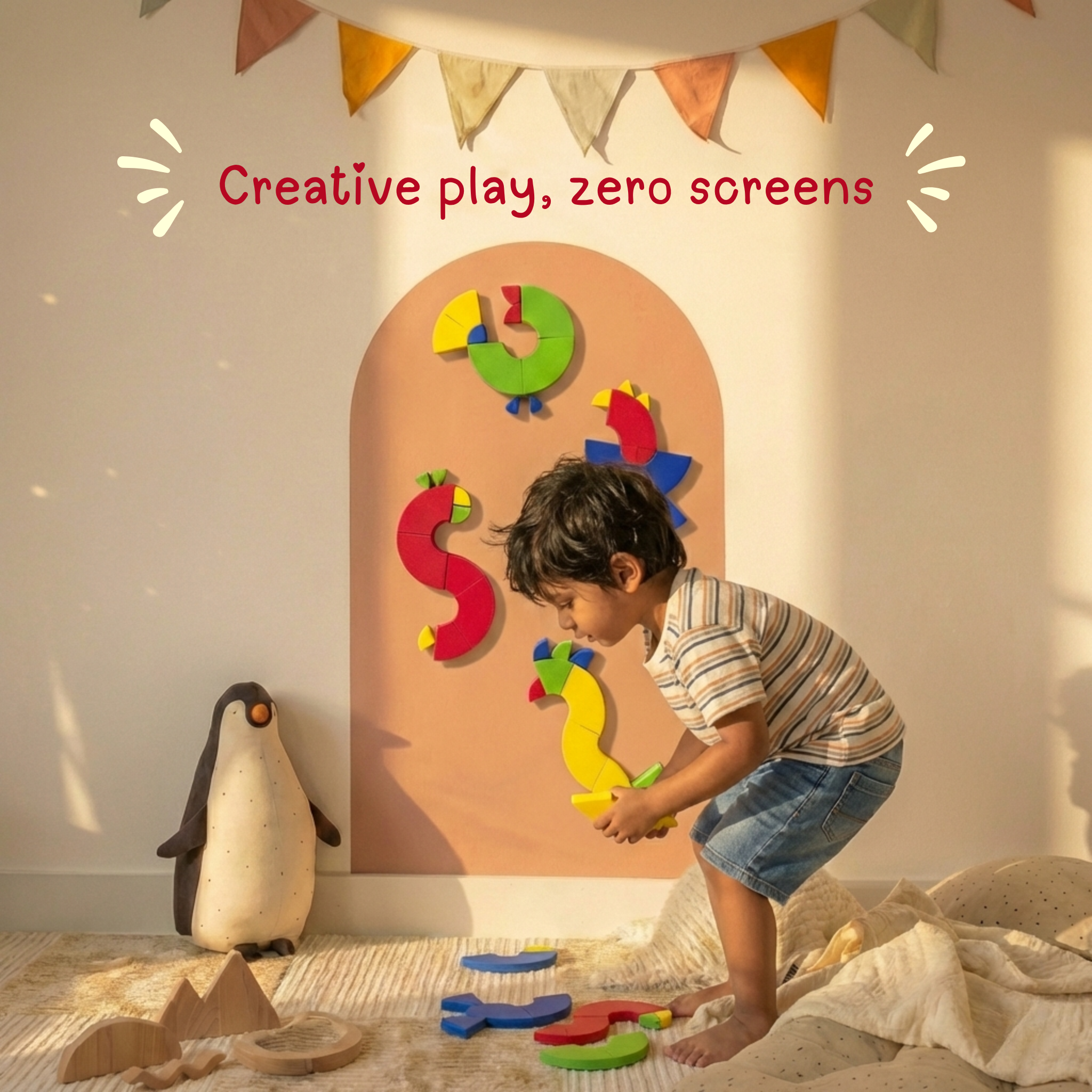 Magnagrams: Chunky Circle Tangrams Set