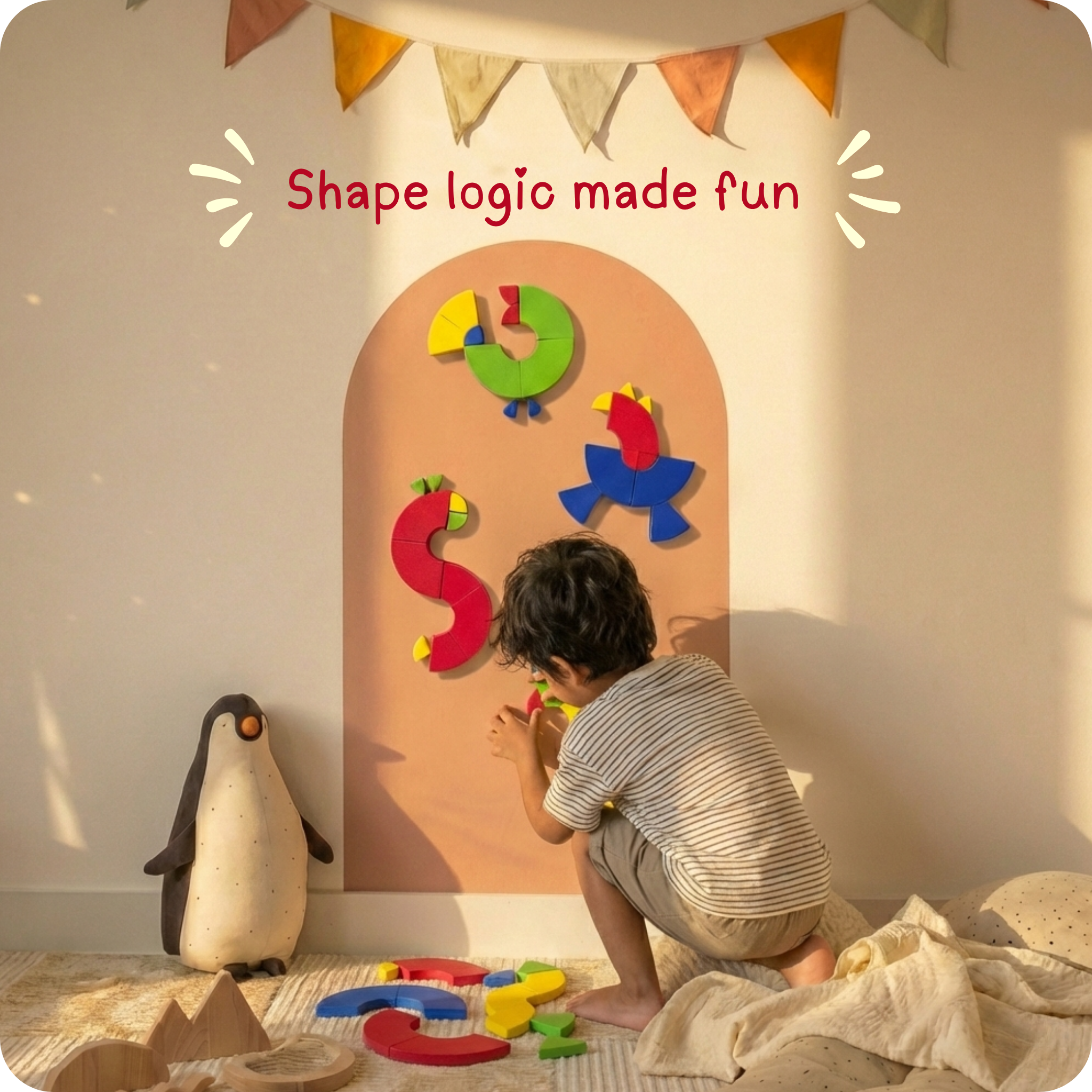 Magnagrams: Chunky Circle Tangrams Set