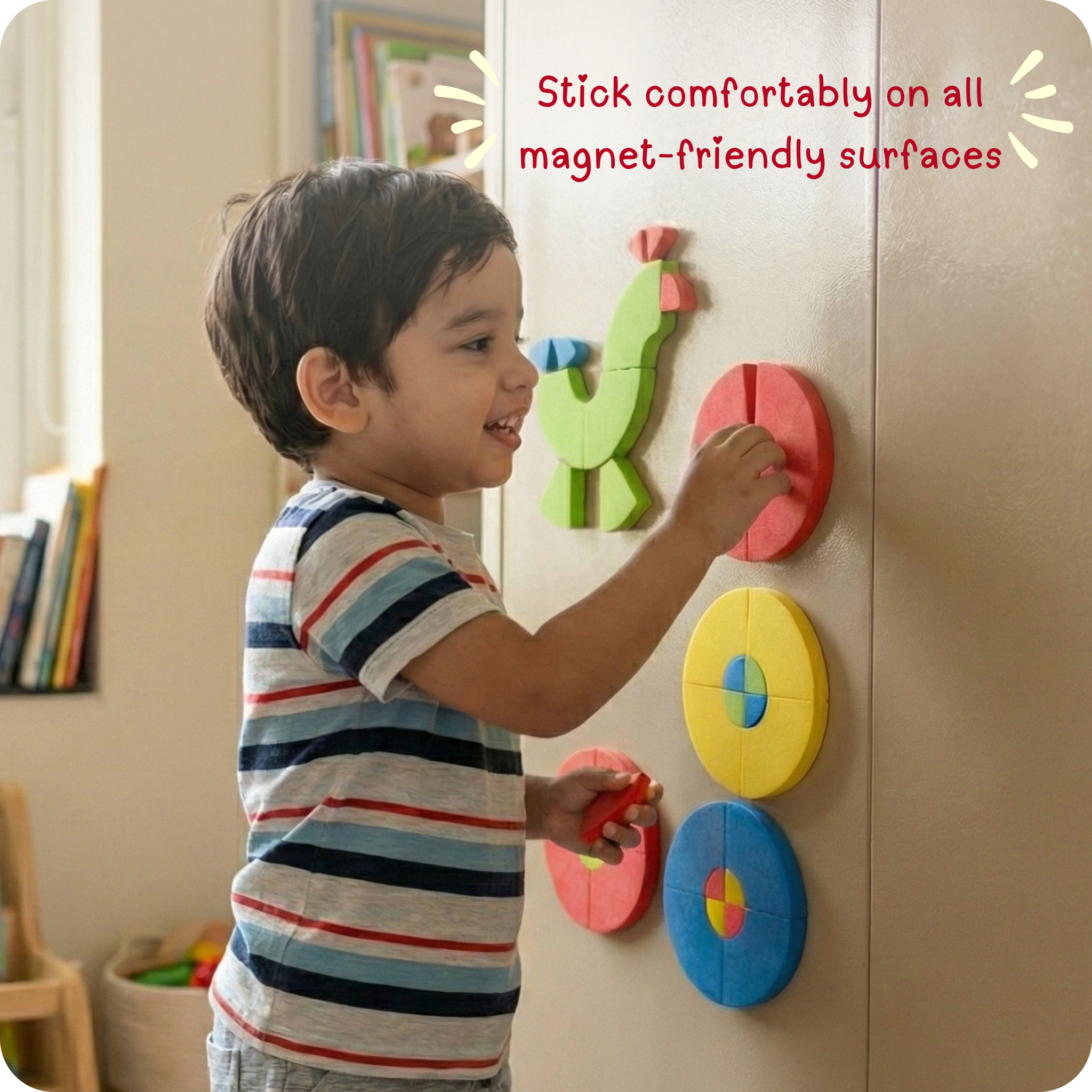 Magnagrams: Chunky Circle Tangrams Set