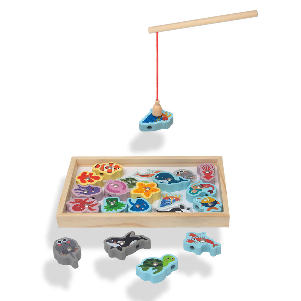 3-in-1 Magnetic Ocean Adventure - Fishing, Lacing & Puzzle Set for Toddlers