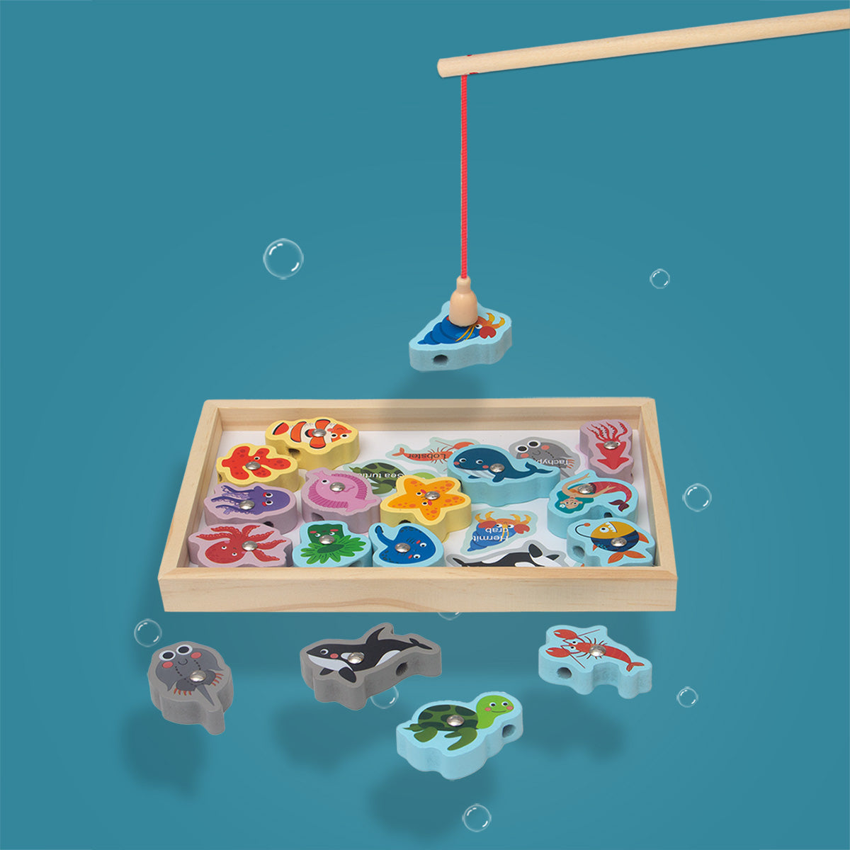 3-in-1 Magnetic Ocean Adventure - Fishing, Lacing & Puzzle Set for Toddlers